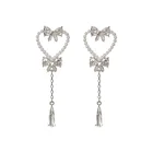 Женские серьги с жемчугом и бантом, в стиле хип-хоп