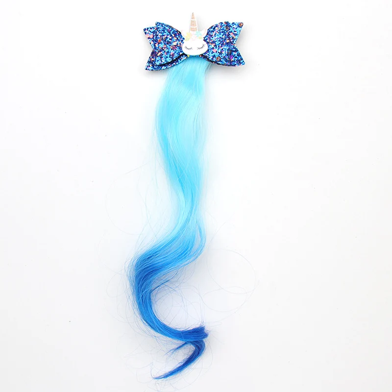 Cute Wings Unicorn Beauty Horns Baby Girls Hair Clips Wig Hairpins Kids Children Barrettes Accessories Bows | Детская одежда и