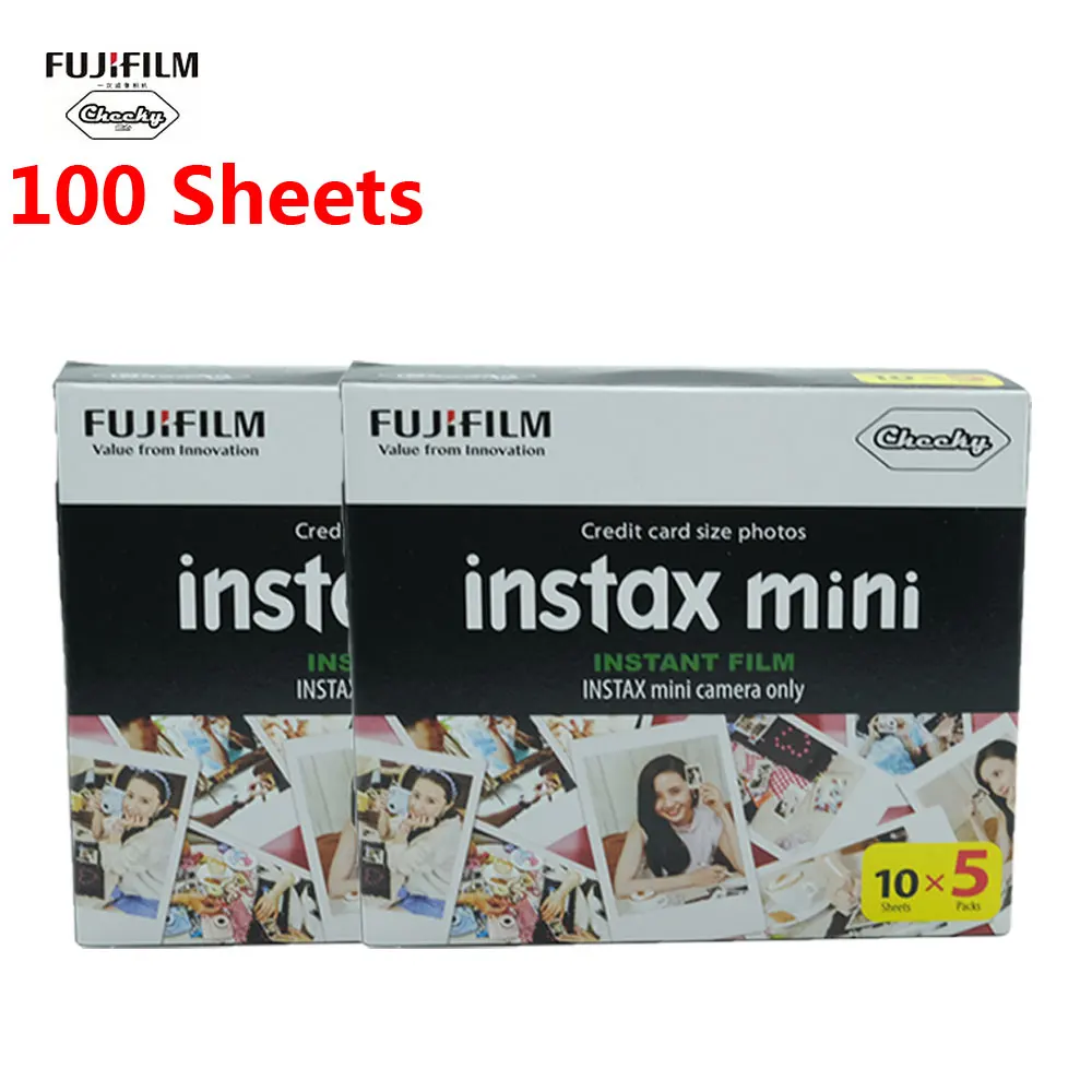 Fujifilm 100 листов пленки для камеры Instax Mini мгновенная пленка фотобумага 9/8/7s/25/50s/70/90
