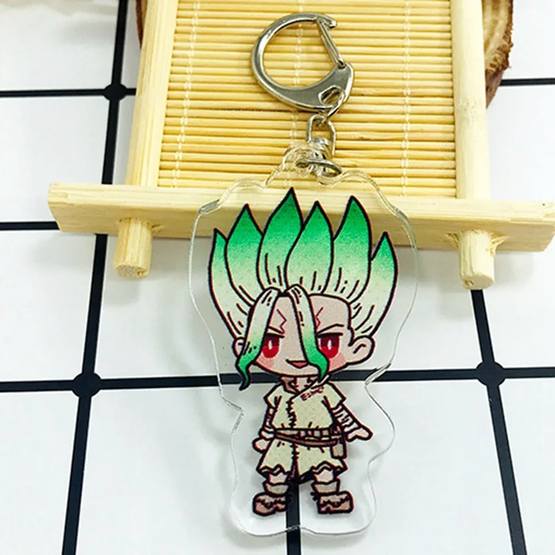 Модный Аниме Dr. STONE мультяшный брелок с милой фигурой акриловый двухсторонний