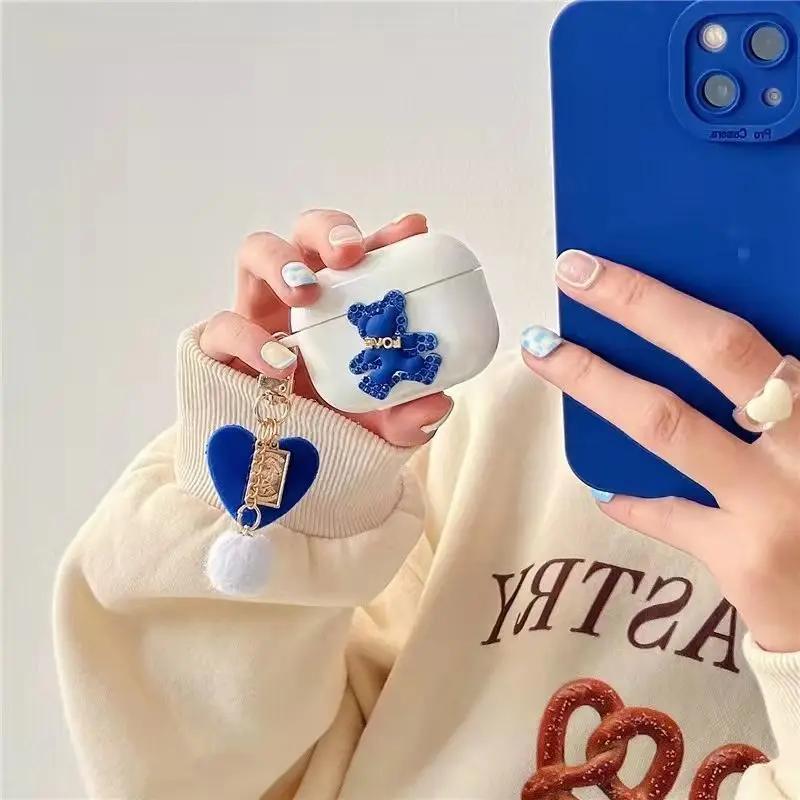 

Чехол из ТПУ с симпатичным медведем для AirPods 3, беспроводная Bluetooth стандартная Обложка для Apple airpods 1 2 Pro, чехол