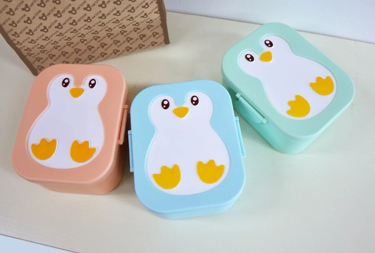 Новый Ланчбокс Bento 1050 мл с подогревом милый пингвин в форме полипропилена защитой