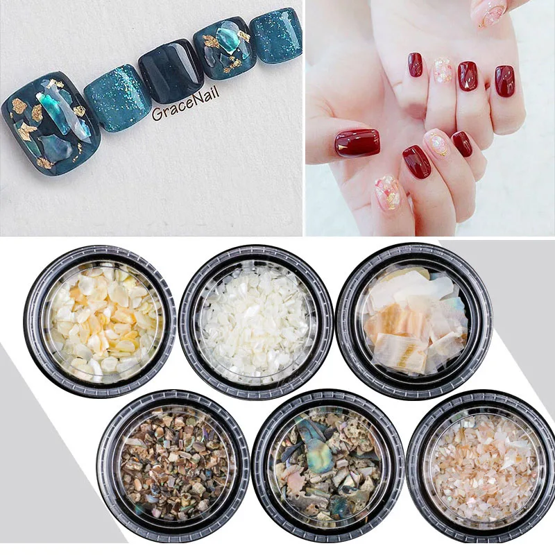 

1box Irregular Shell Flakes For Nail Decor Charms Ultra-thin Glitter Sequins Shinning Nail Art Decorations Nail Accessories #562