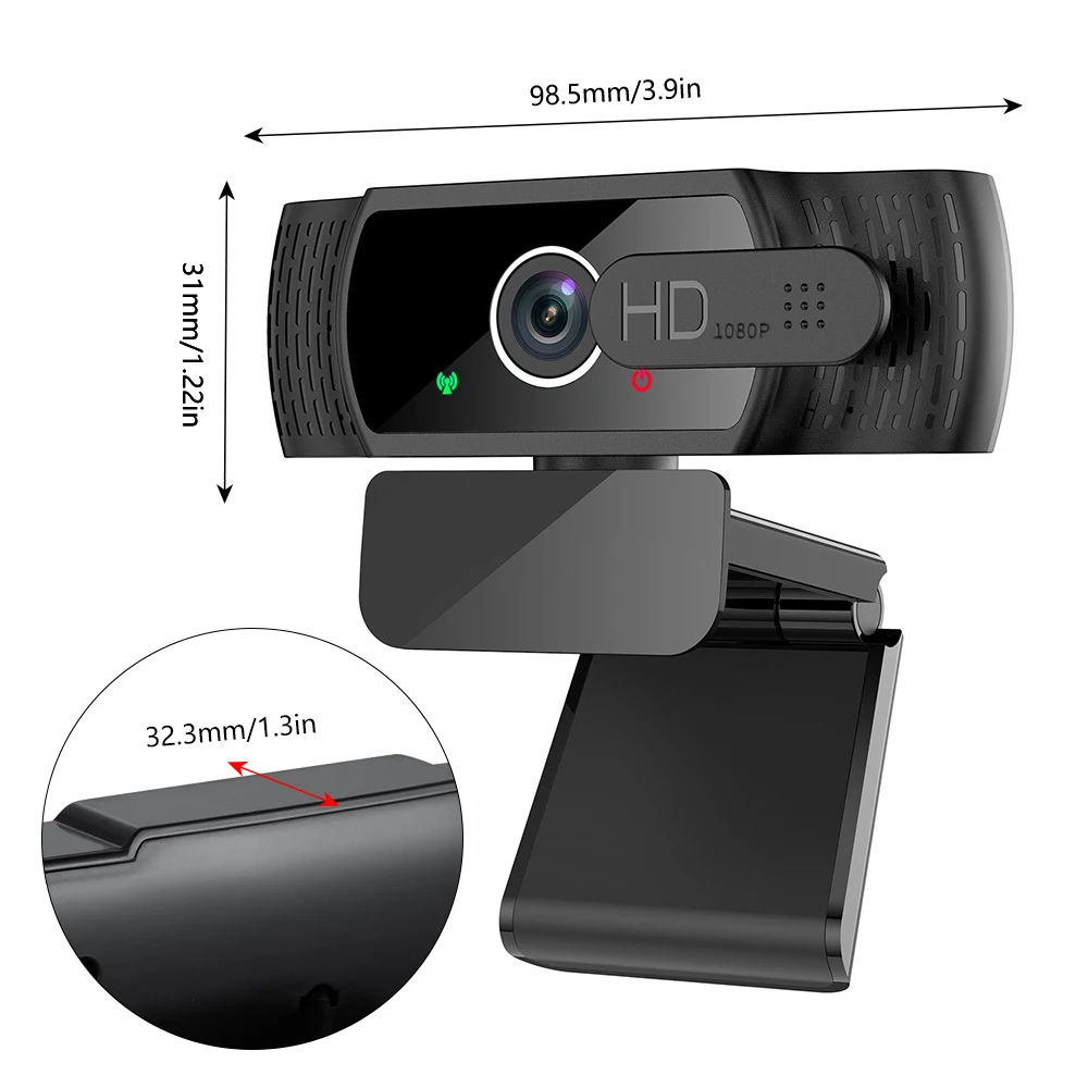 

1080P Web Camera Webcam HD Smart Web Cam Widescreen Skype Video Call Laptop Usb Camera Support YouTube Facebook