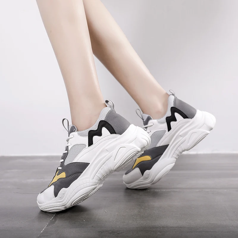 2020 Spring Summer Autumn women Fashion sneakers female casual shoes platform PU leather classic lace up s084 | Обувь