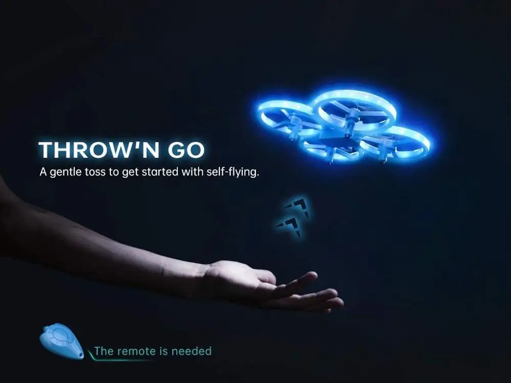 миниатюрный дрон snaptain sp300 с ручным