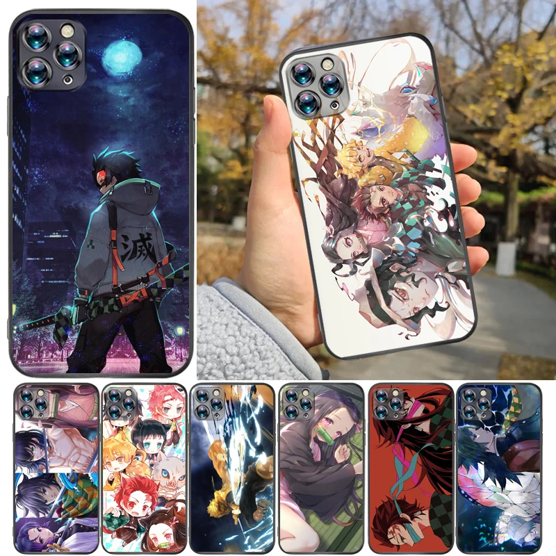 

Demon Slayer Kimetsu No Yaiba Kamado Tanjirou Kamado Nezuko Agatsuma Zenitsu Phone Case For iPhone 7 8 6 6S Plus Soft TPU Coque