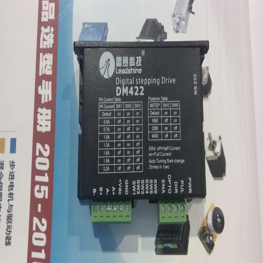 Новый Leadshine 2 фазовый цифровой шаговый двигатель привода DM422 работы 24 40VD может из