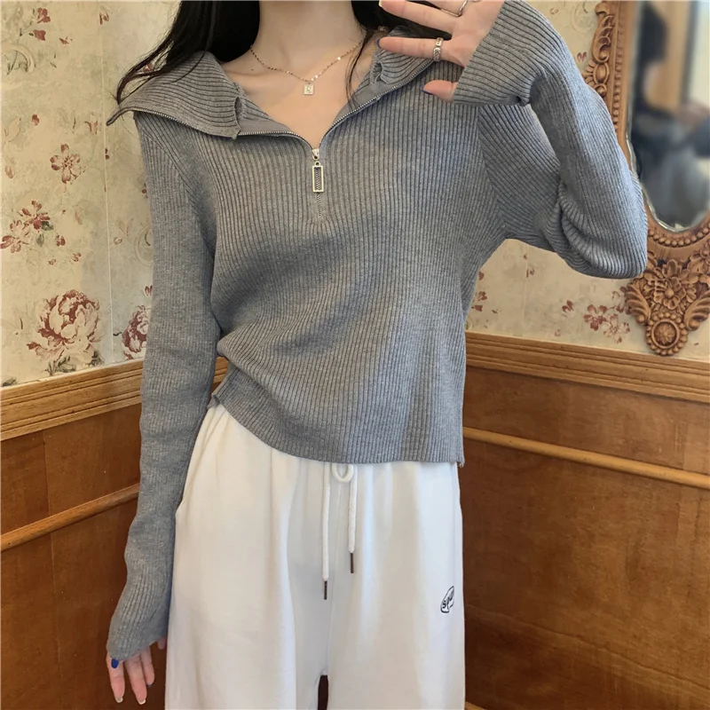 

CMAZ 2021 Autumn Winte Sweater Women Tops Knitted Pullover Korean Style Cardigan Soft Warm Pull Thick Outwear