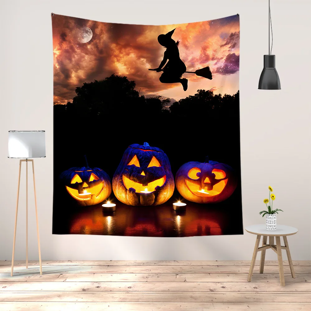 

Виниловый фон для фотосъемки на Хэллоуин винтажный замок стена череп