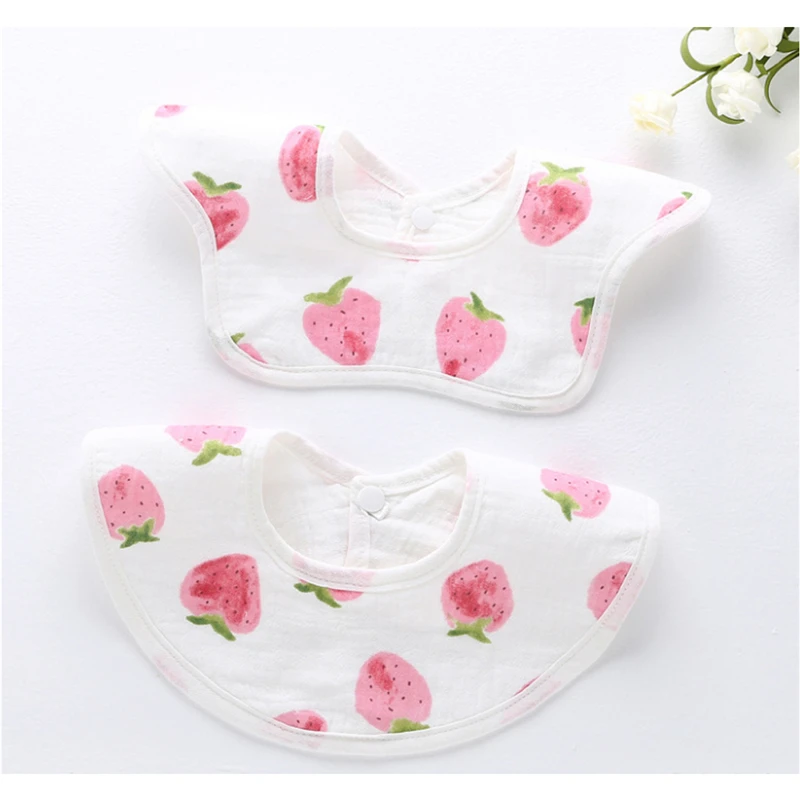 

6-24 Months Baby Bibs 360 Degree Rotatable 3 Layer Waterproof Easy To Clean Saliva Snoring Cloth Baby Accessories