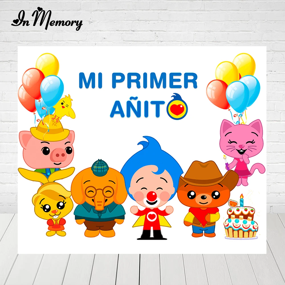 InMemory мультфильм Plim тематические фоны для фотографии Mi Primer Añito мальчиков день