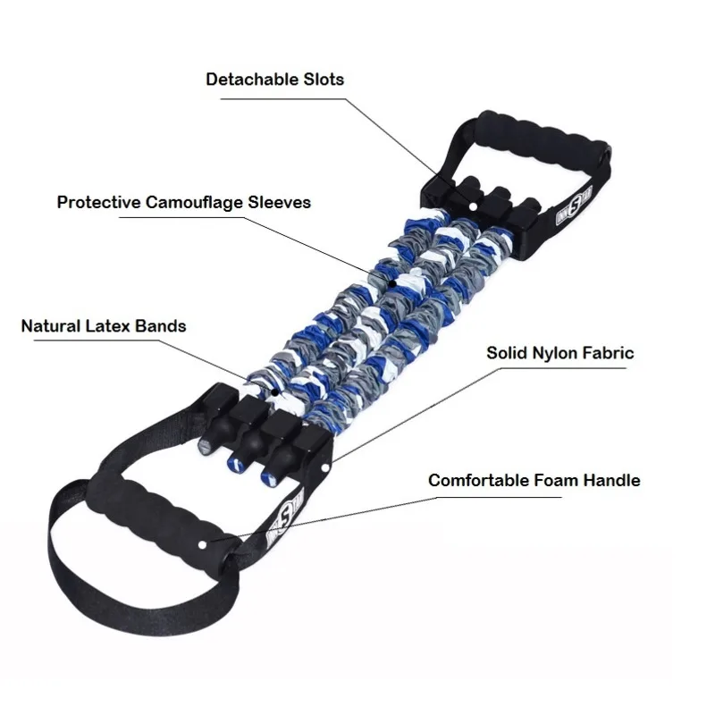 

120kg Premium Latex Chest Developer Resistance Band Rubber Pulling Rope Multifunction Fitness Strength Training Gym Exercise