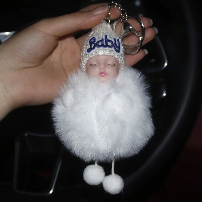 Симпатичная плюшевая кукла для сна брелок с креативным шариком волос автомобиля