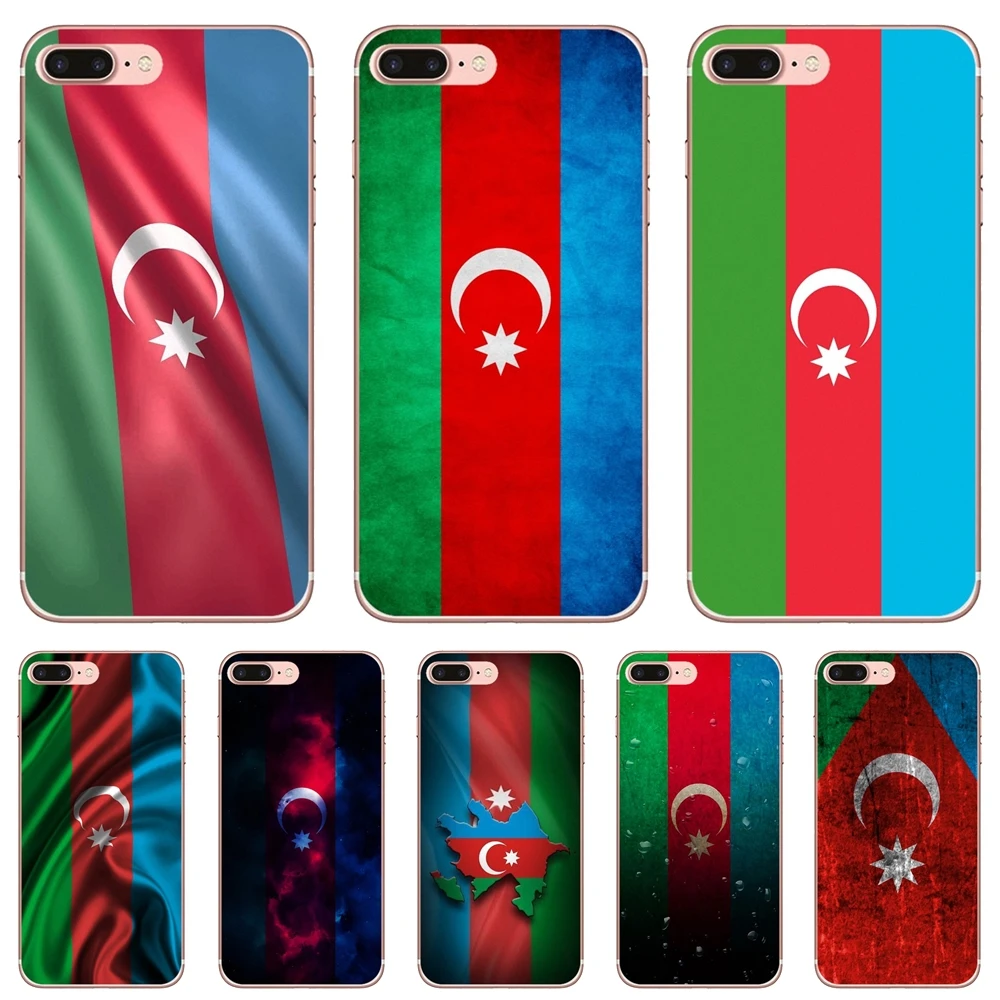 

For iPhone 10 11 12 13 Mini Pro 4S 5S SE 5C 6 6S 7 8 X XR XS Plus Max 2020 Retail AZ Azerbaijan Flag banner pattern Case
