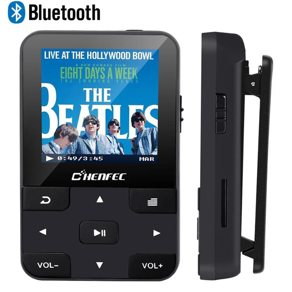 MP3-плеер с зажимом Bluetooth 4,0 HIFI музыкальный плеер 16 ГБ с шагомером FM радио рекордер поддержка TF карты+ повязка на руку