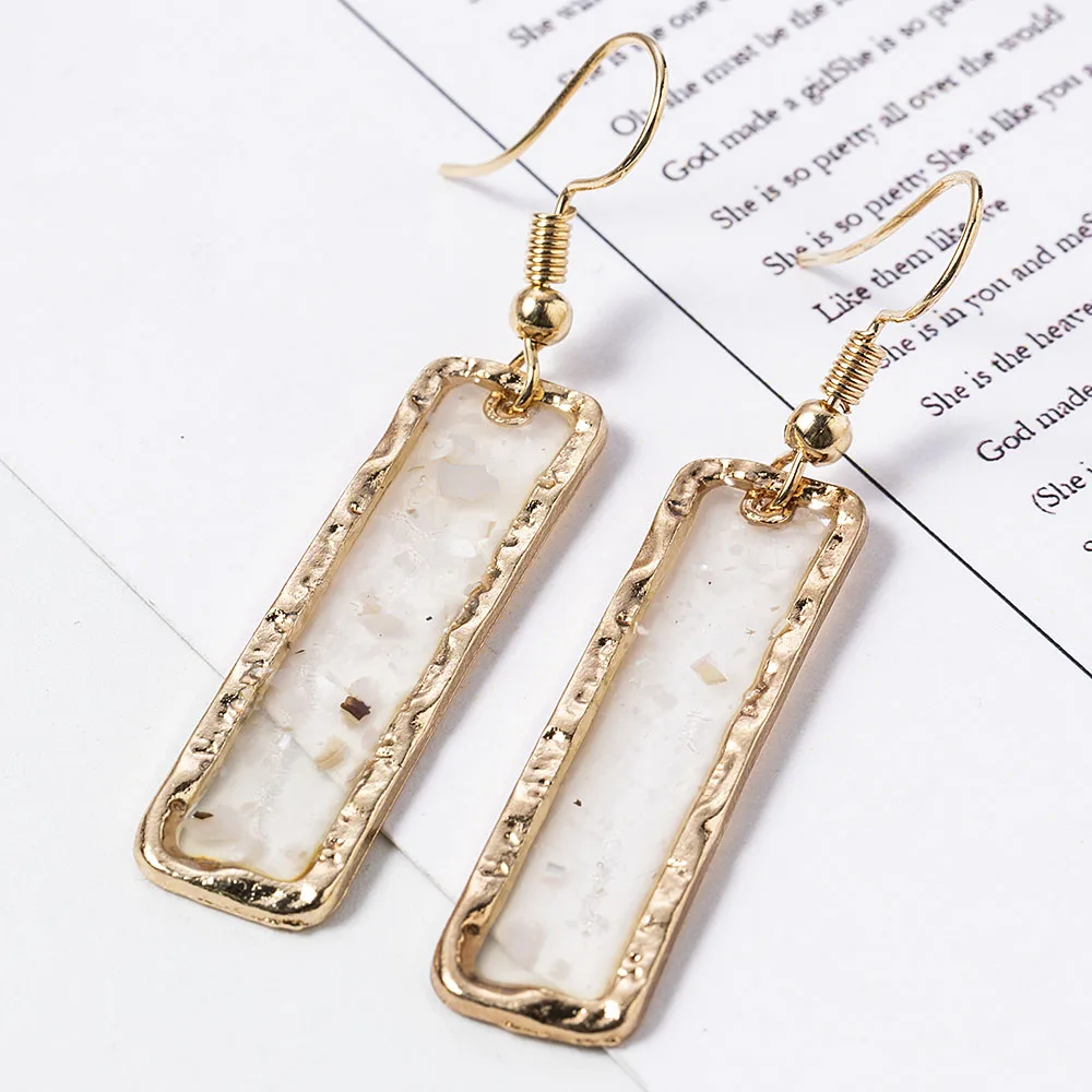 Женские серьги подвески в стиле ретро яркие висячие с кристаллами прямоугольной