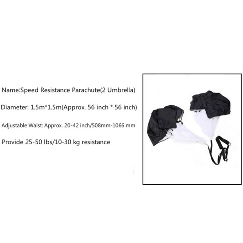 2 зонта скорость бега тренировка парашютный желоб футбол сопротивление веревка