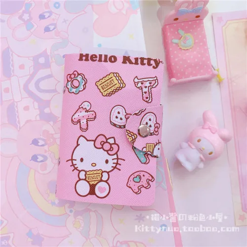 1 шт. прекрасный мультфильм Мелодия Cinnamoroll кредитный держатель для карт для женщин дорожные карты Кошелек из искусственной кожи Пряжка Бизнес ID держатель для карт s - Цвет: kt