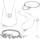 Новинка, яркое ожерелье с кристаллами и сердечками, Оригинальное женское украшение