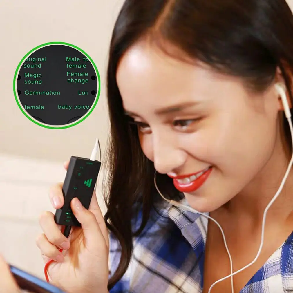 

Voice Changer Microphone Disguiser Phone Microphone Voice Changer Adapter for PUBG