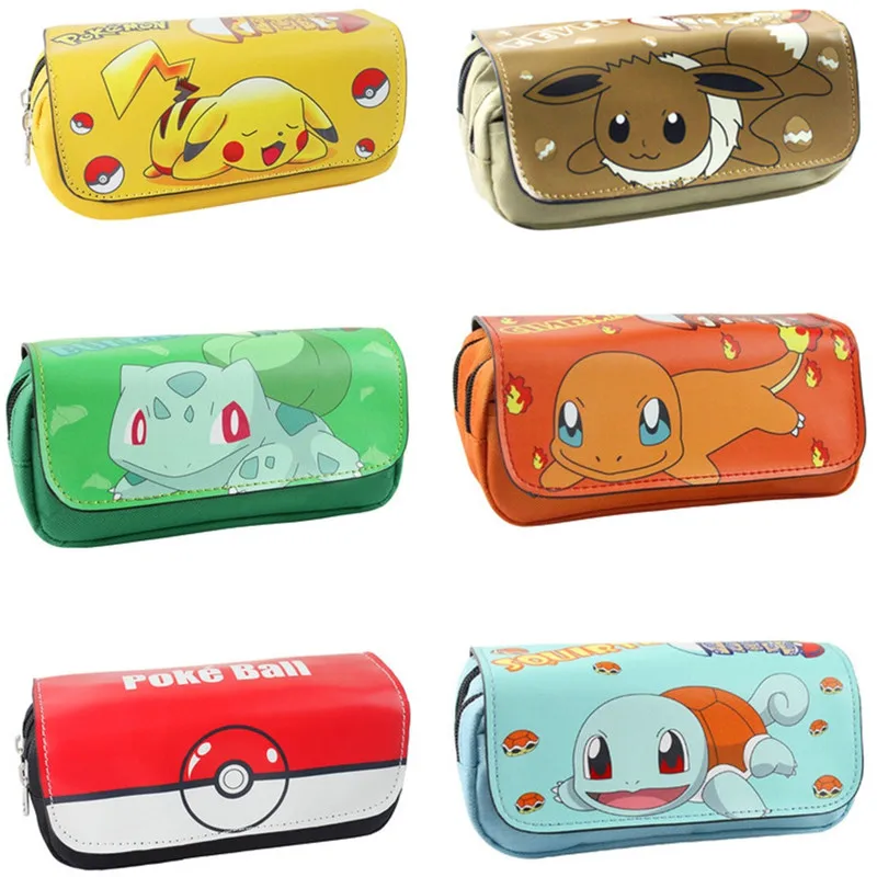 Канцелярский пенал с покемоном из мультфильма чехол для карандашей большой