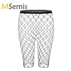 Женские прозрачные леггинсы, сетчатые леггинсы с высокой талией, длиной до колена, мелкиеСредниеБольшие штаны из денима