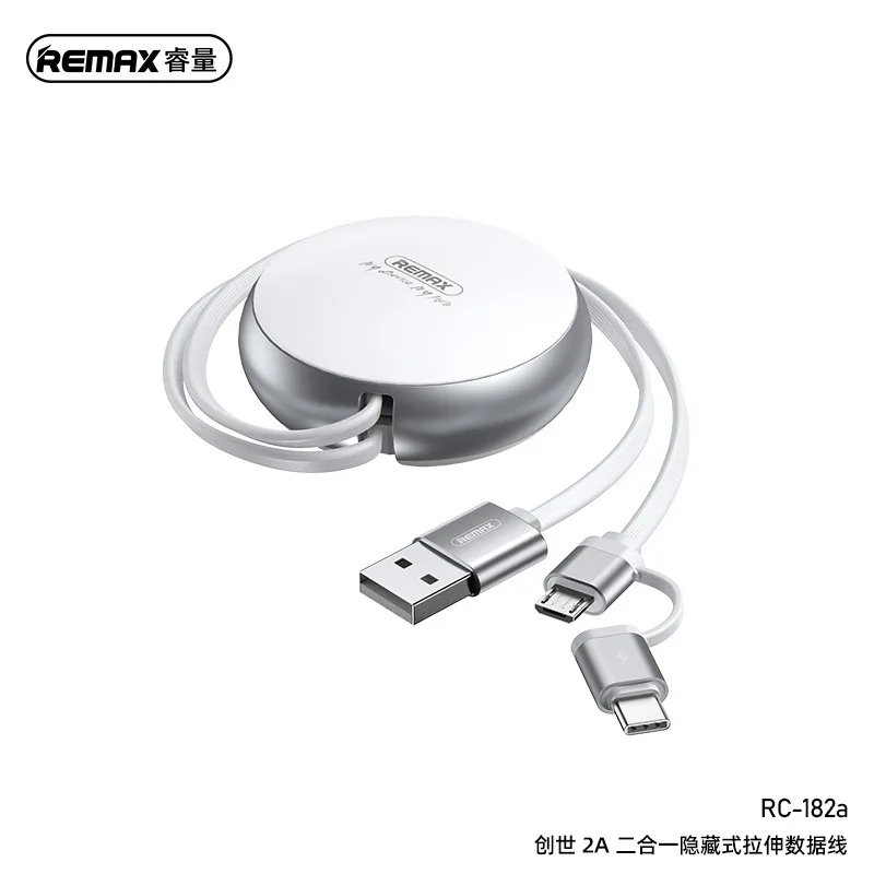 two in one telescopic cable data cable suit for apple and android free global shipping