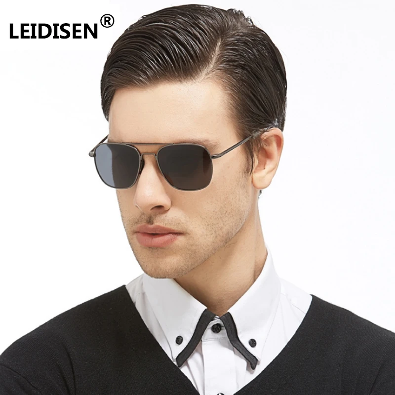 LEIDISEN брендовые Дизайнерские мужские Пилот военные солнцезащитные очки вождения