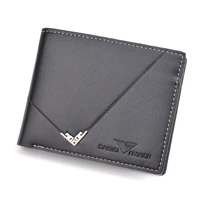 men short bifold faux leather masculina billetera credit id card holder wallet billfold purse clutch solid hombre business slim