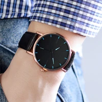2022 minimalist men fashion ultra thin watches simple men business stainless steel mesh belt quartz watch relogio masculino