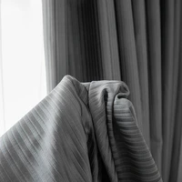 2022 new nordic minimalist silky striped curtains for living room and bedroom luxury high end blackout curtains customization