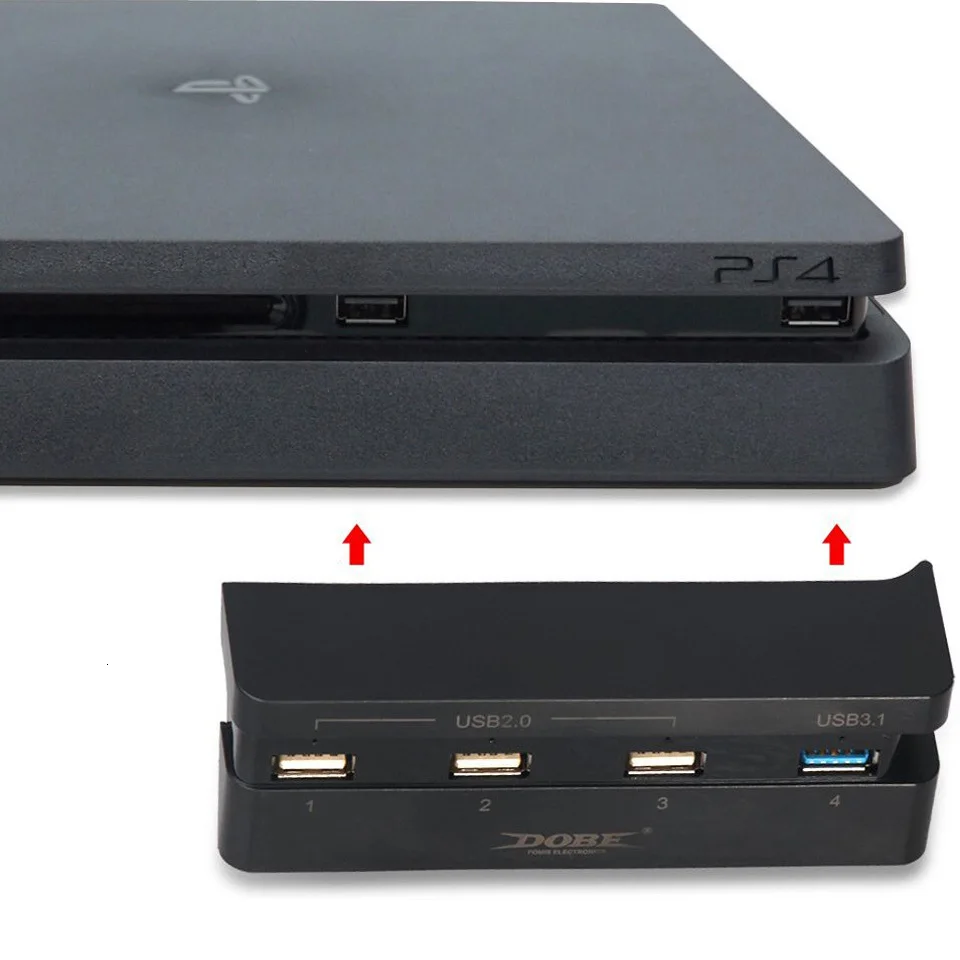 TP4-896 вентилятор охлаждения для PS4 Slim консоли вытяжной кулер с 4 Порты и разъёмы