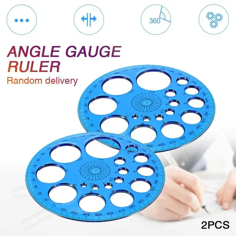 Полный круг 360 градусов угол шаблон для измерений измерительная линейка полный