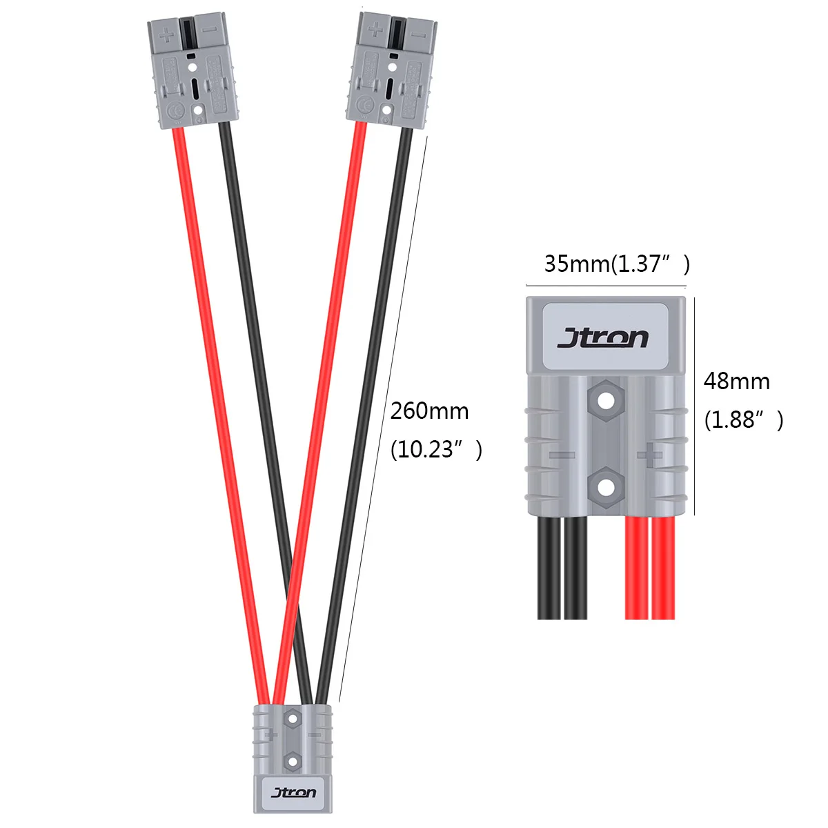 Jtron 50A 600 в 10AWG зарядные устройства для аккумуляторов батарея БЫСТРОРАЗЪЕМНАЯ вилка прицеп лебедка вилка с кабелем 1ft