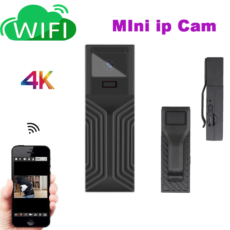 

HD 4K ip-камера, умная беспроводная Wi-Fi мини-камера P2P/AP, ночное видение, обнаружение движения, микро веб-камера, аудио регистратор, видеокамера