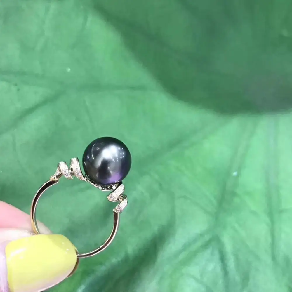 

New Arrival 18K Gold Ring Mountings Settings AU750 Jewelry Findings for Pearls Coral Agate Crystal Beads Stones