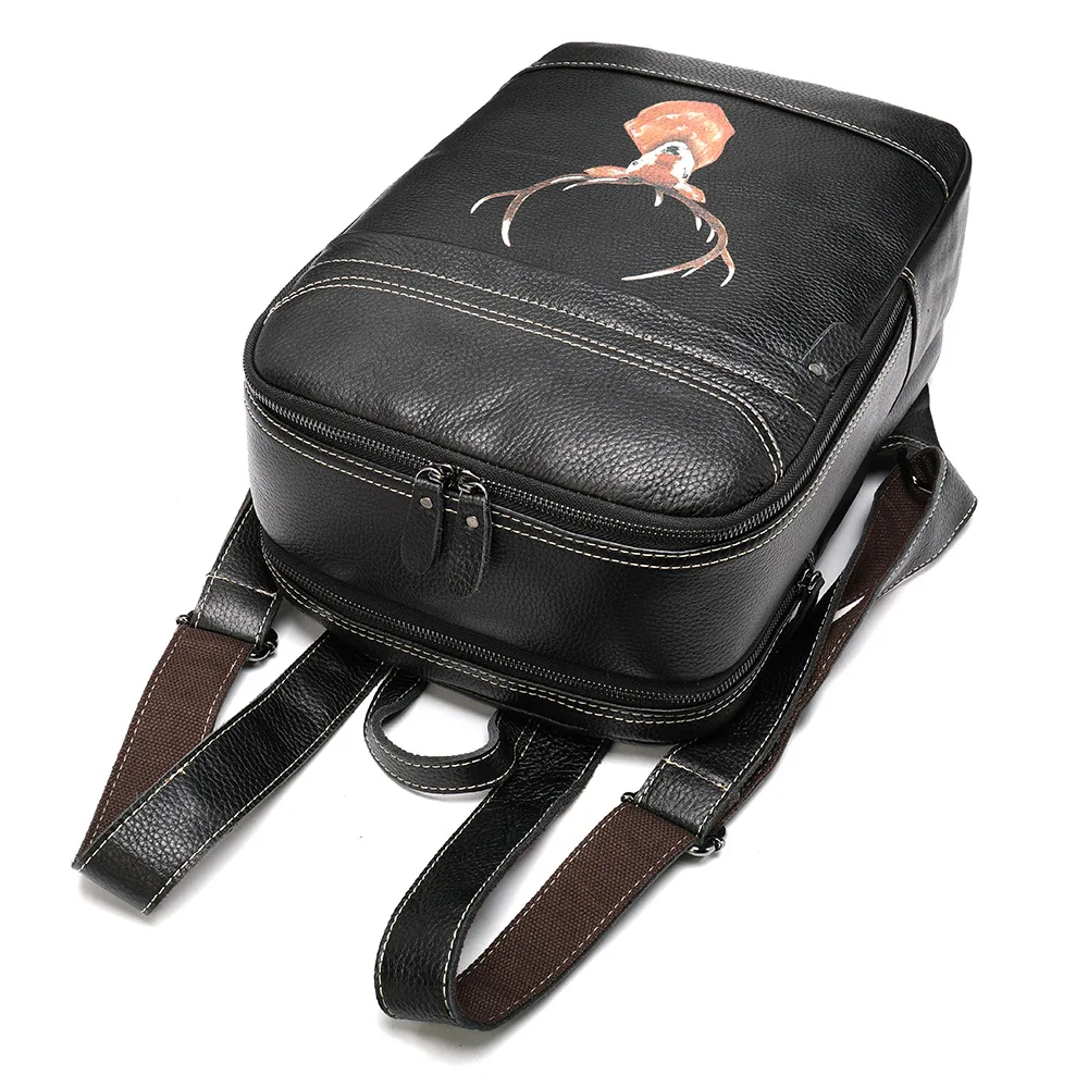 Рюкзак Modoker женский из коровьей кожи модный Прочный Повседневный для книг с