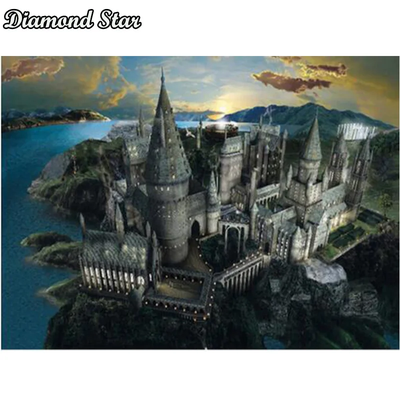 

5D Diy Diamond Painting Cross Stitch Castle Home Decor Square drill Rhinestones Mosaic Inlay Diamond Embroidery