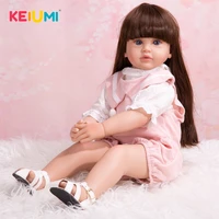 keiumi princess reborn boneca 60 cm cloth body stuffed reborn baby doll bebe reborn toys for girls for childrens day