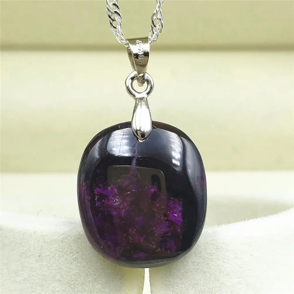 Натуральный фиолетовый сугилит подвеска в виде капли воды для женщин и мужчин