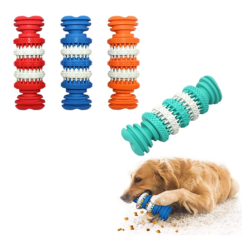

Dog Toys Dog Chewers ToysTooth Cleaning Molar Teeth Toy Safe Natural Rubber Chew Puppy Toys For Small Large Dogs Pet