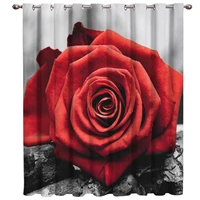 red roses on dead branches window treatment hardware sets curtains for the kitchen living room