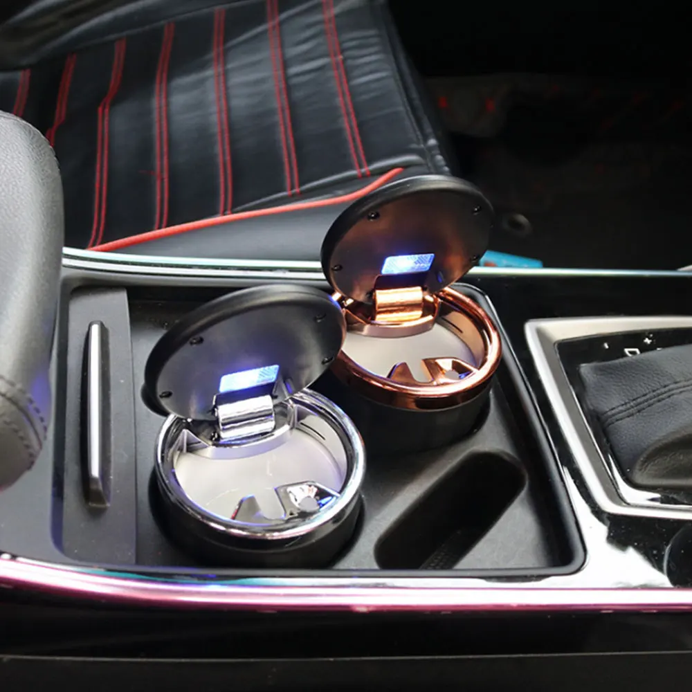 Портативная автомобильная пепельница со светодиодный светильник кой сигаретная
