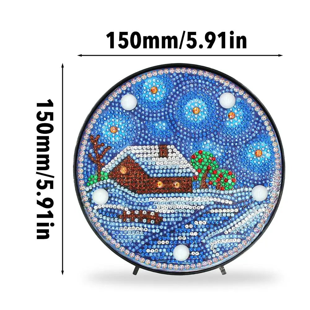 5D алмазов картина светодиодный ночной Светильник рождественские украшения