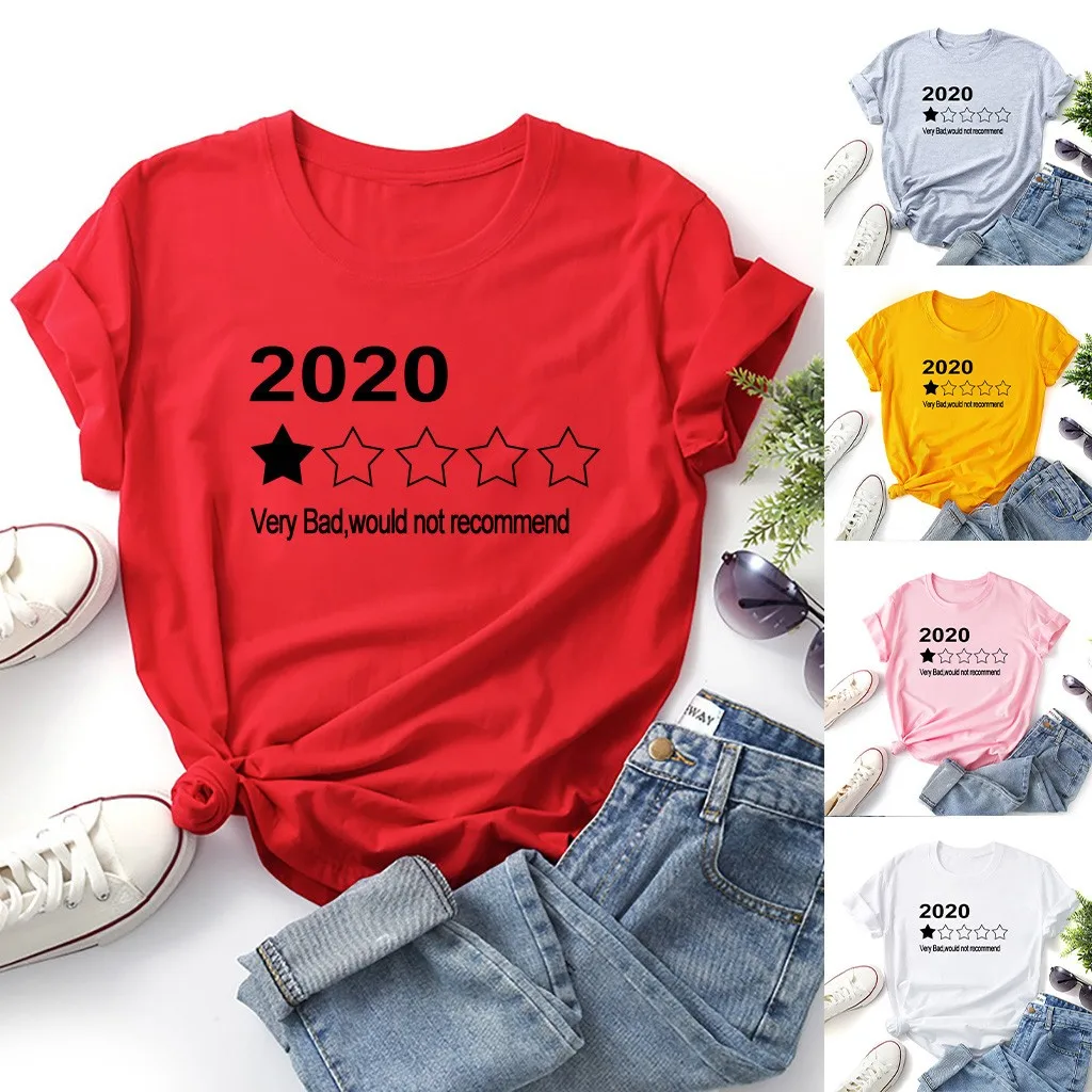 Женские футболки с буквенным принтом повседневные в стиле Харадзюку коротким