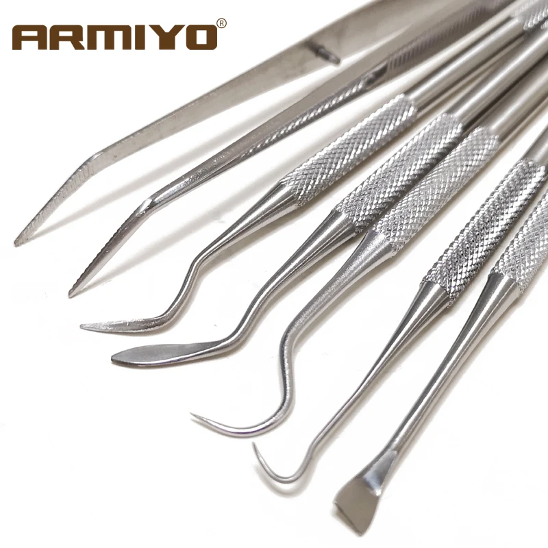 Armiyo Stainless Steel Double Ended Pick Set Gun Cleaning Kit Solid Tool 170mm 6.7Inch Length Tactical Hunting Accessories |
