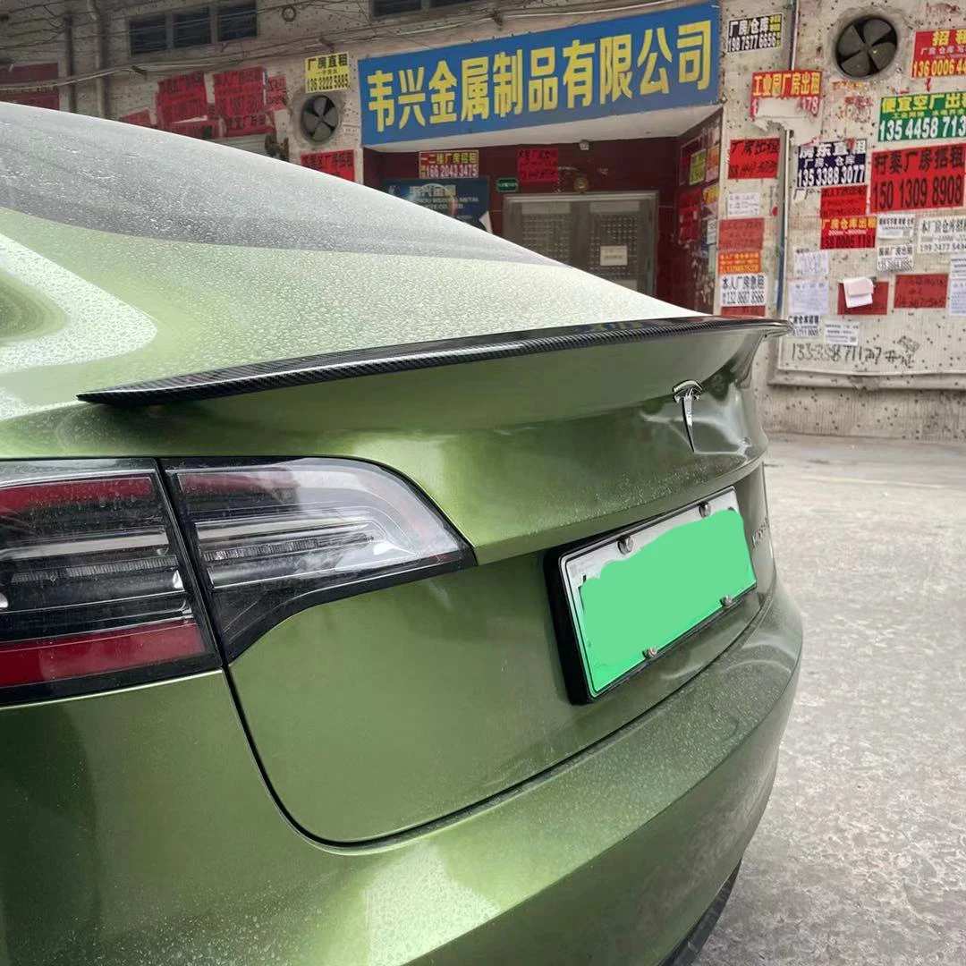 Автомобильные Спойлеры для Tesla модель 3 Матовый карбоновый черный глазури 3D