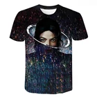 Уличных танцев 3D в стиле Майкла Джексона, футболка с принтом Популярная певица Майкл Футболка Джексон Для мужчин Для женщин Для мужчин в стиле хип хоп классные топы тройники