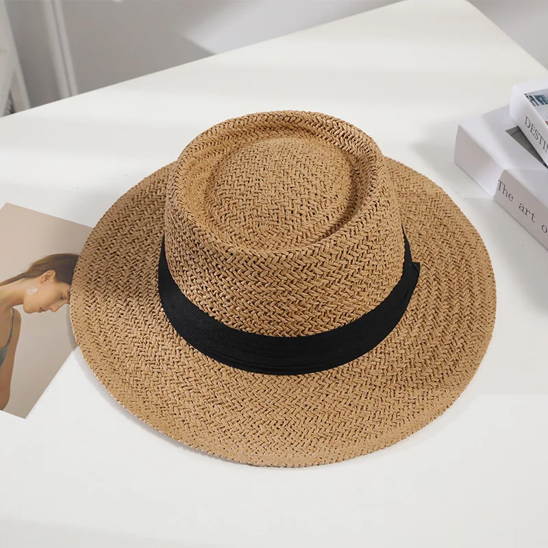 Соломенная Панама RH Женская в стиле джаз пляжная шляпа кэжуал брендовая